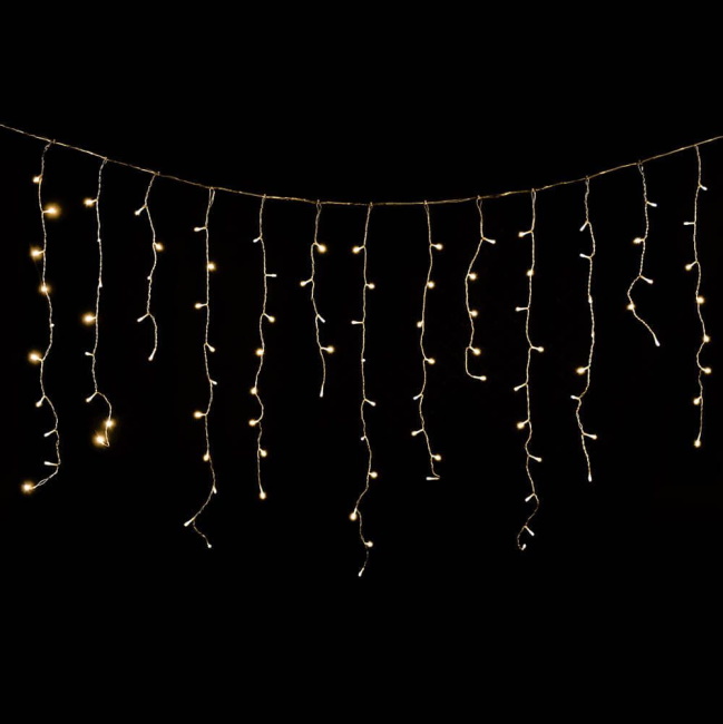 DekorTrend LED svetleća ledenica Crystaline 2x0,9m 138 kom toplo bela KAT 211